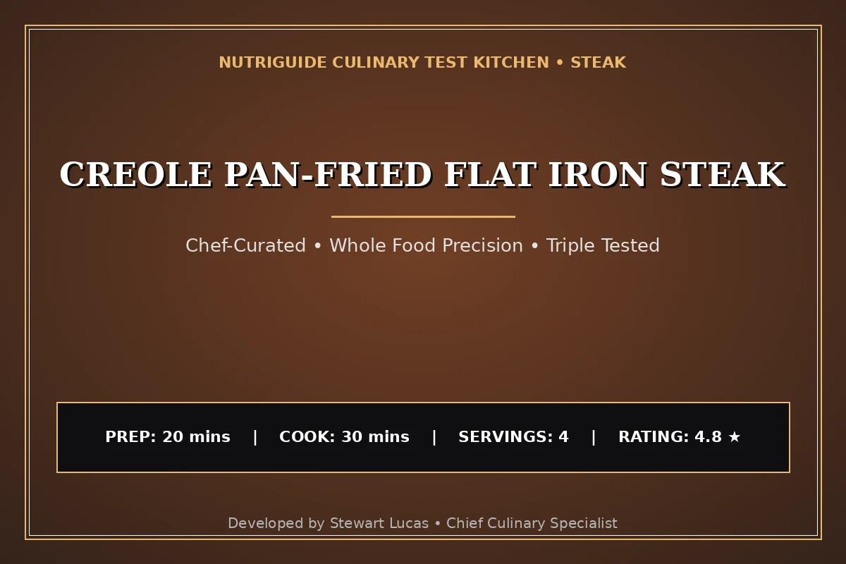 Creole Pan-Fried Flat Iron Steak