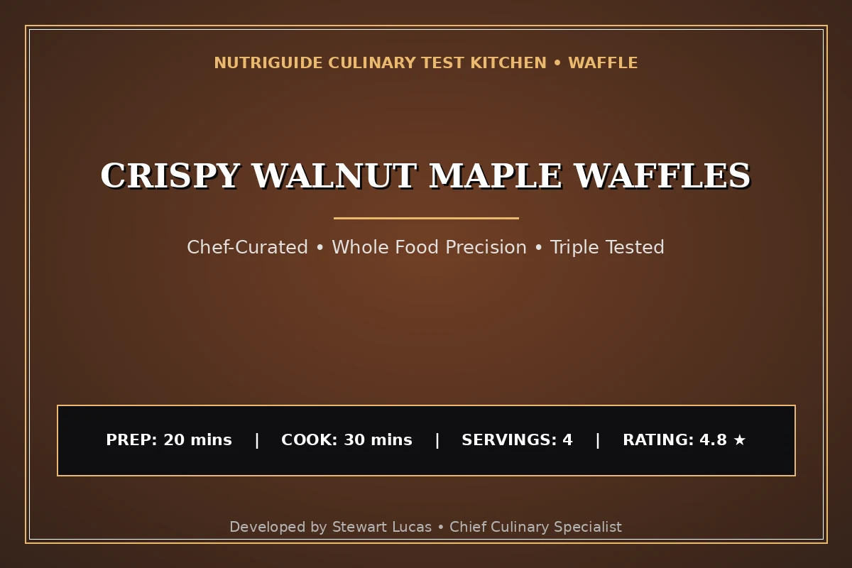 Crispy Walnut Maple Waffles