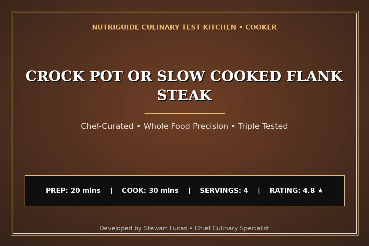 Crock Pot Or Slow Cooked Flank Steak