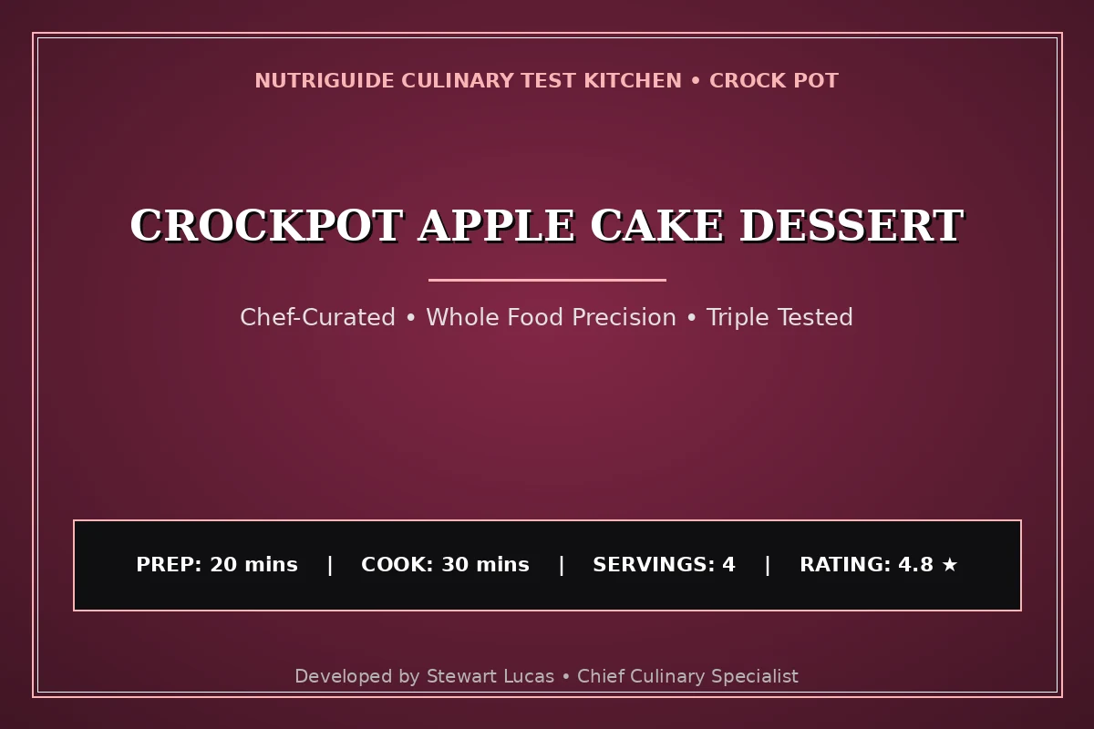 Crockpot Apple Cake Dessert
