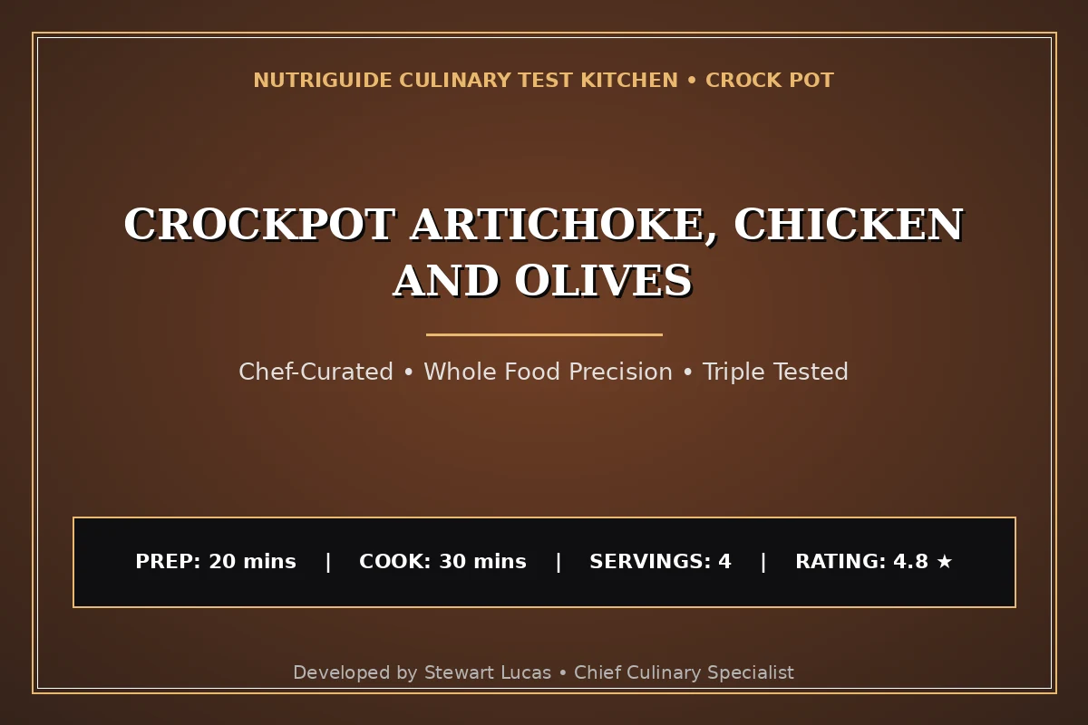 Crockpot Artichoke, Chicken And Olives