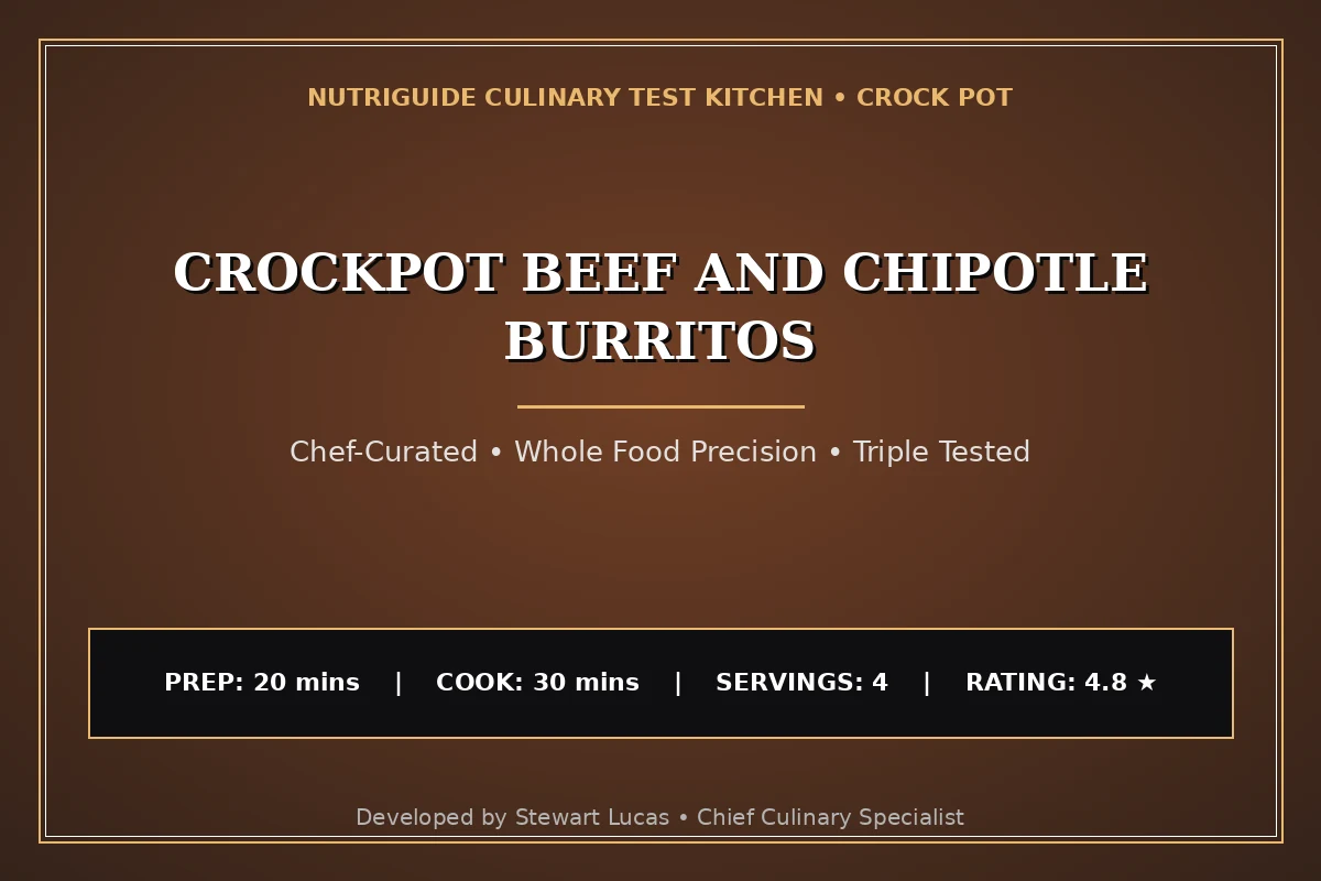 Crockpot Beef And Chipotle Burritos