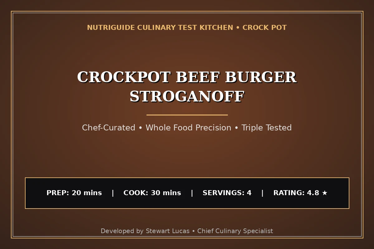 Crockpot Beef Burger Stroganoff