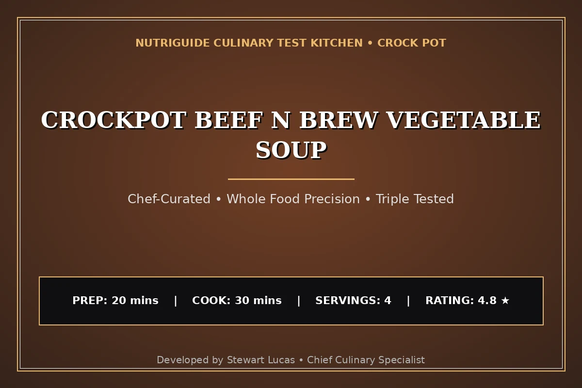 Crockpot Beef N Brew Vegetable Soup