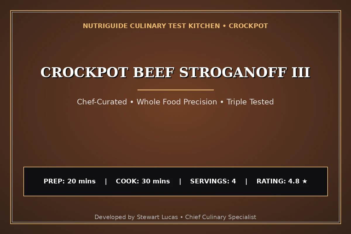 Crockpot Beef Stroganoff Iii