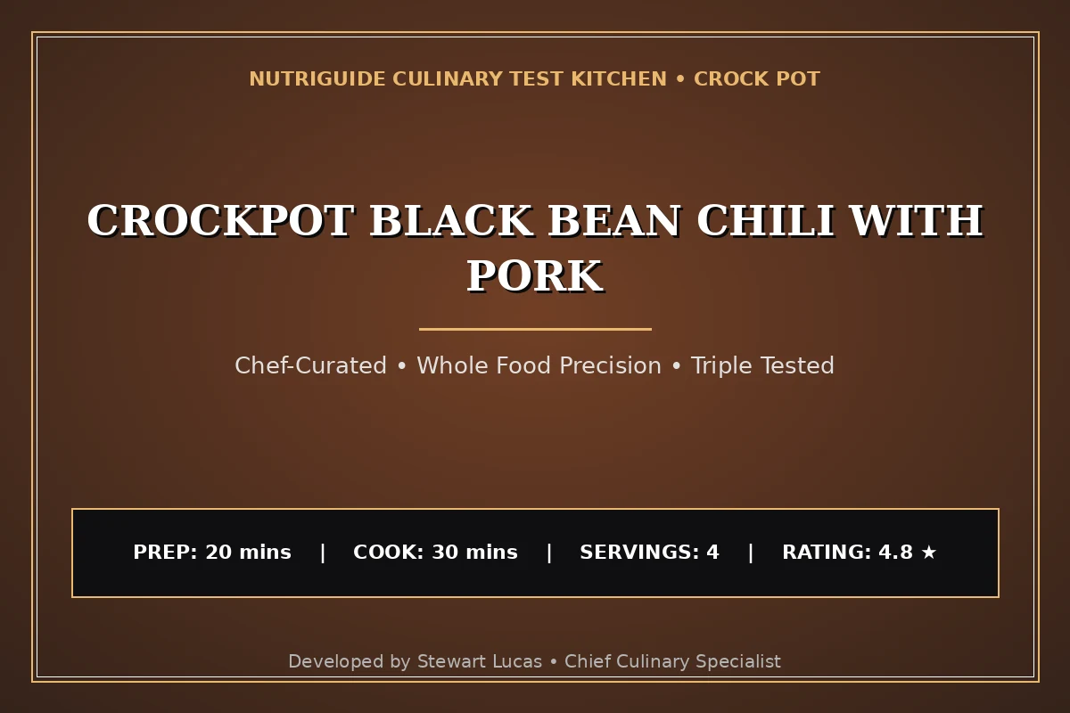Crockpot Black Bean Chili With Pork