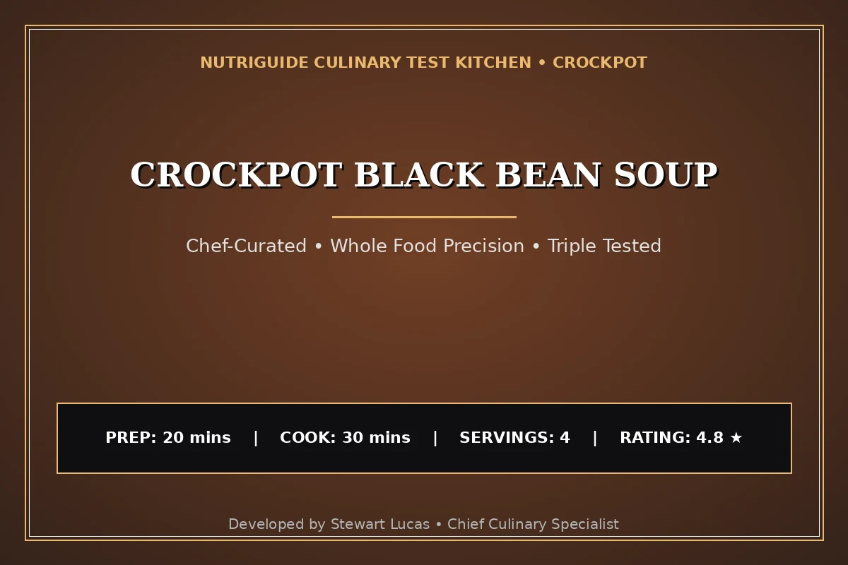 Crockpot Black Bean Soup