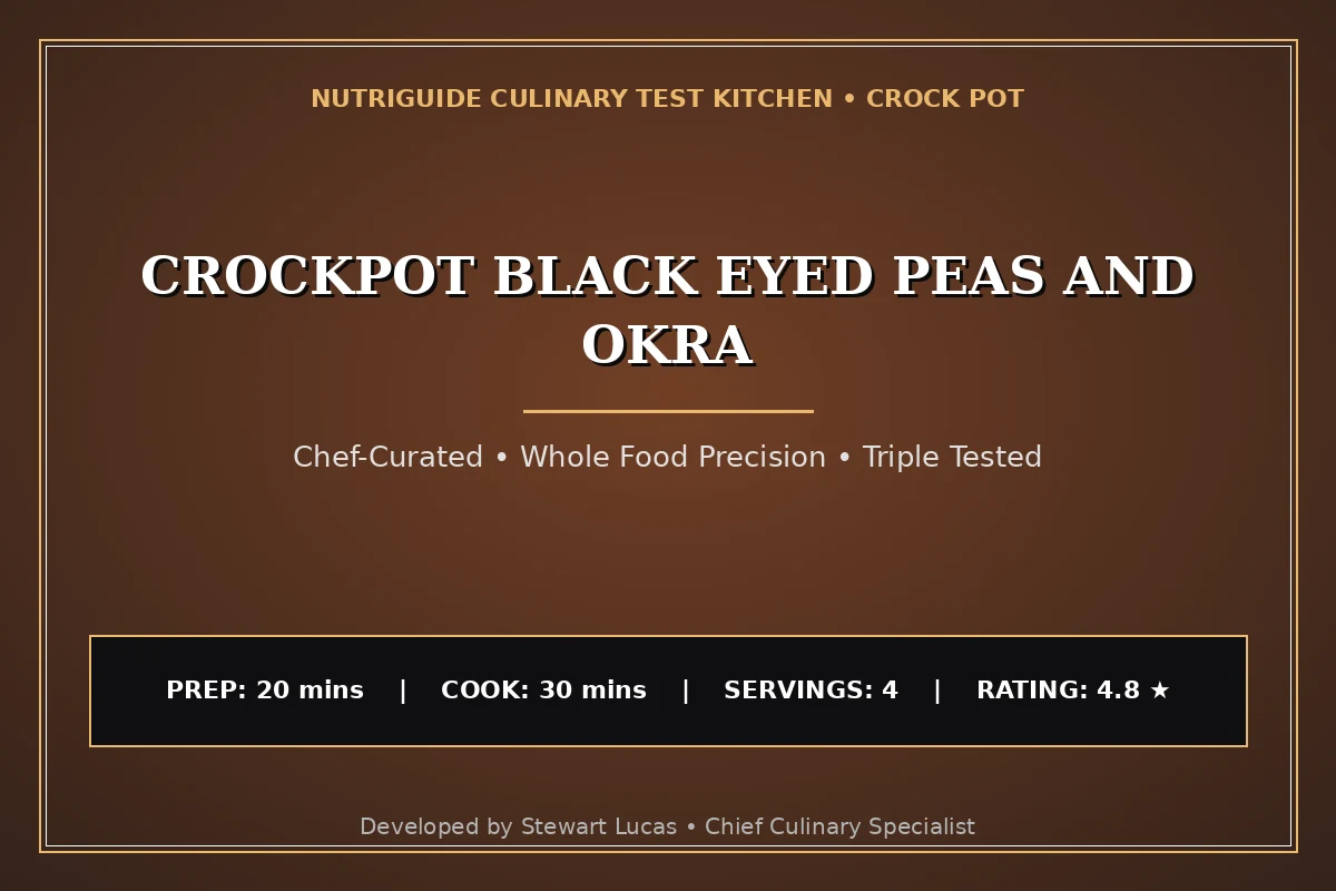 Crockpot Black Eyed Peas And Okra