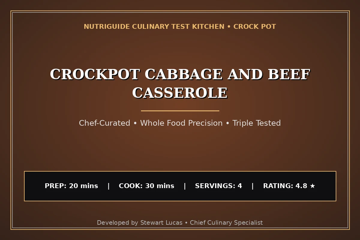 Crockpot Cabbage And Beef Casserole
