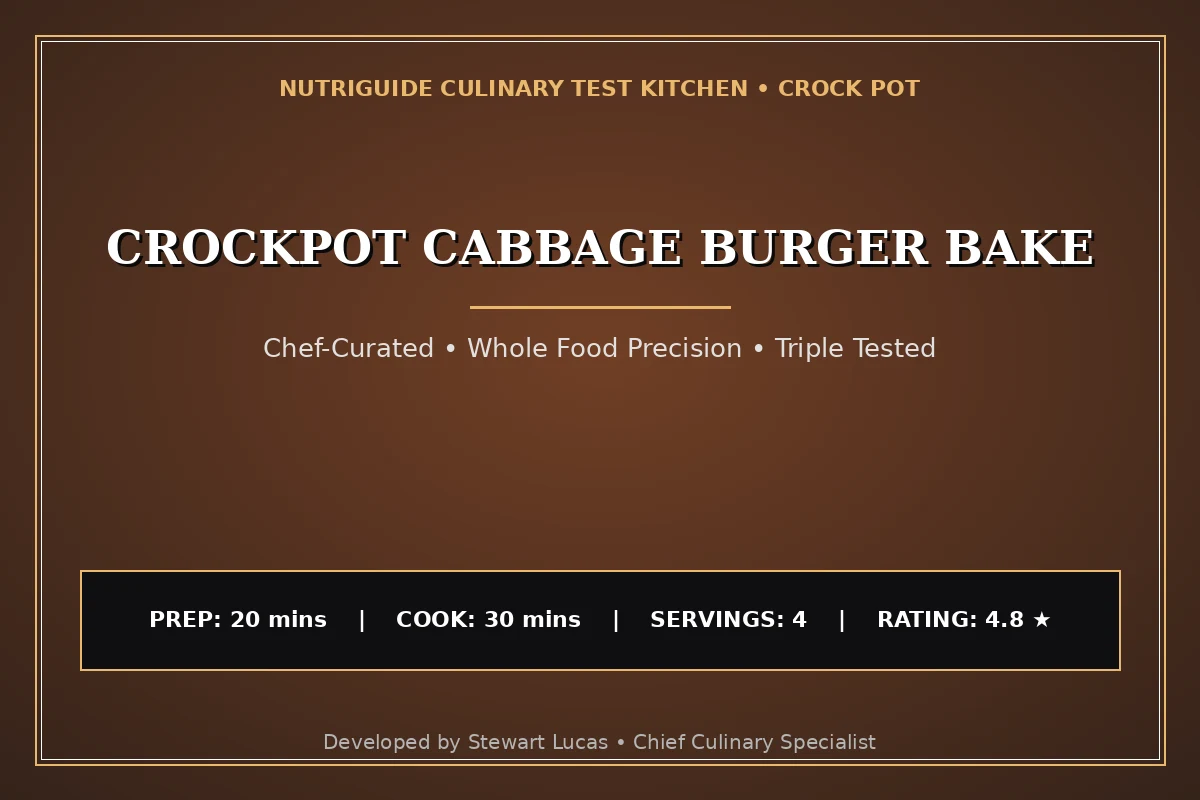 Crockpot Cabbage Burger Bake
