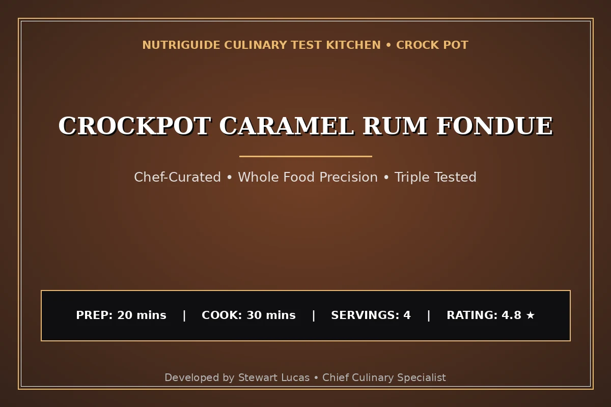 Crockpot Caramel Rum Fondue