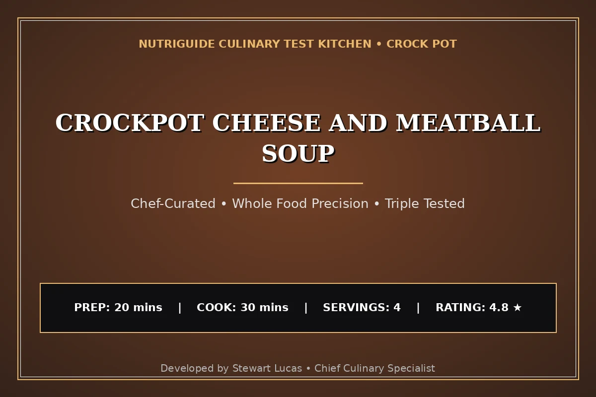 Crockpot Cheese And Meatball Soup