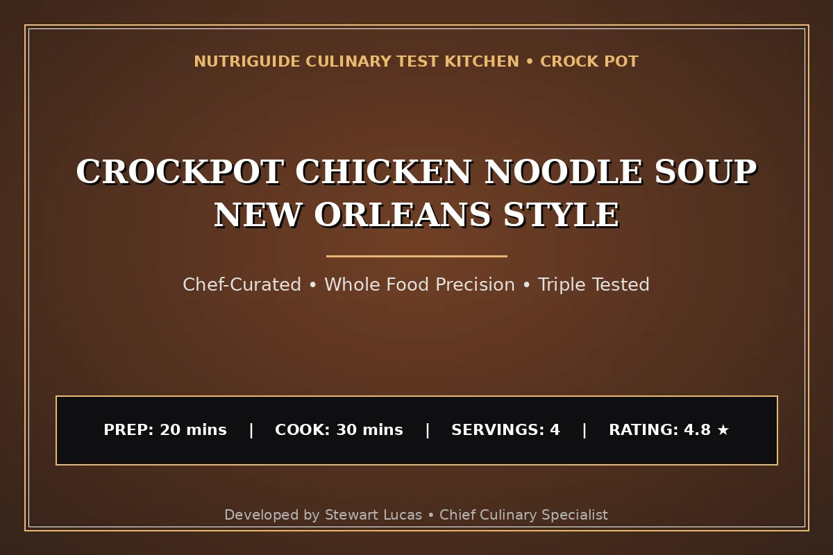 Crockpot Chicken Noodle Soup New Orleans Style