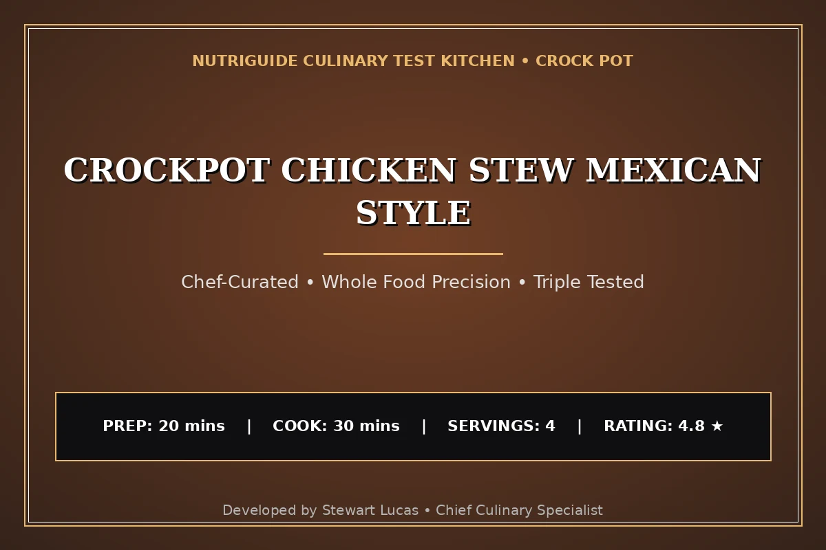 Crockpot Chicken Stew Mexican Style