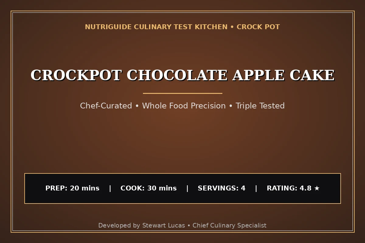 Crockpot Chocolate Apple Cake