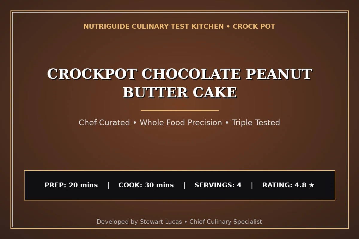 Crockpot Chocolate Peanut Butter Cake