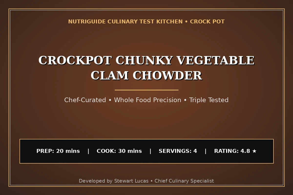 Crockpot Chunky Vegetable Clam Chowder