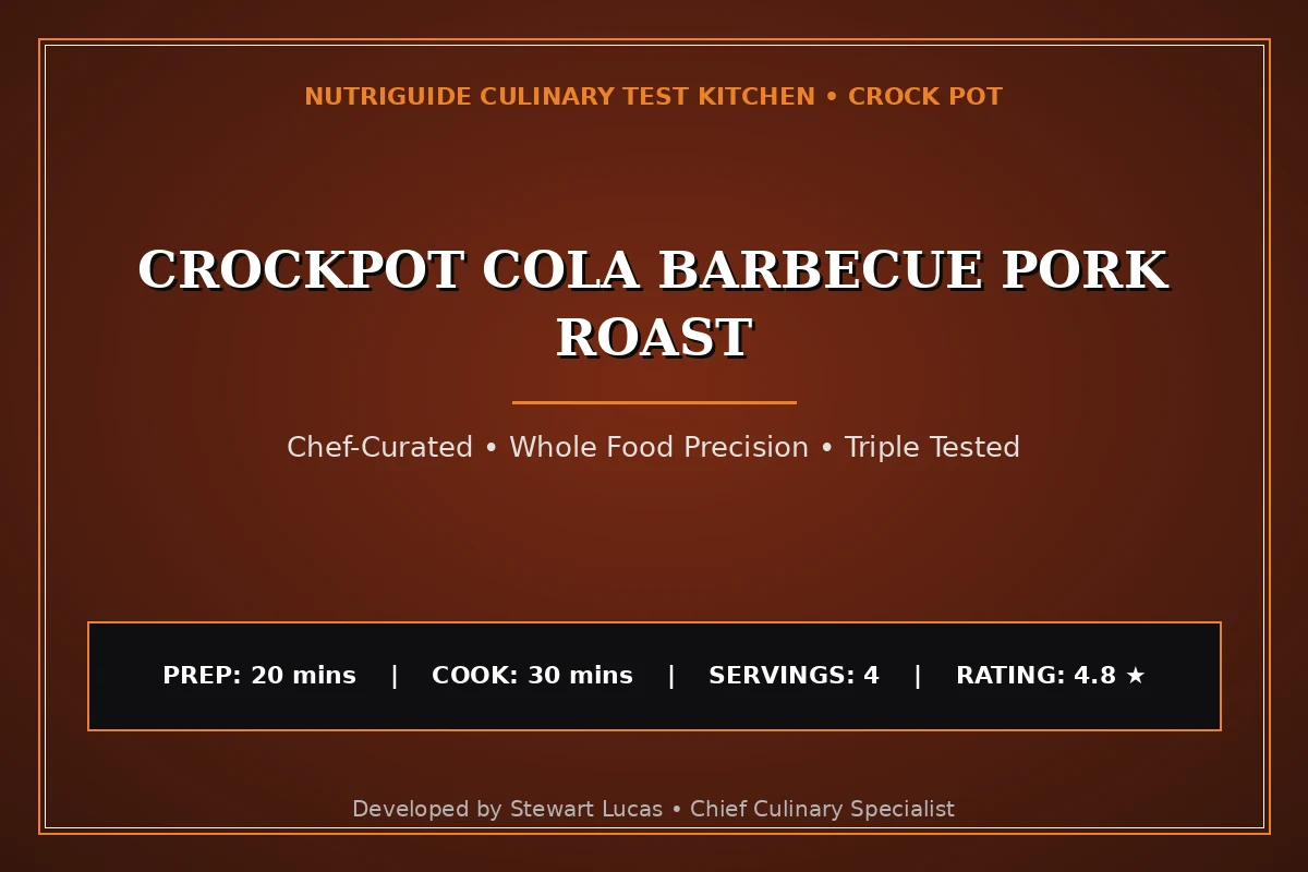 Crockpot Cola Barbecue Pork Roast