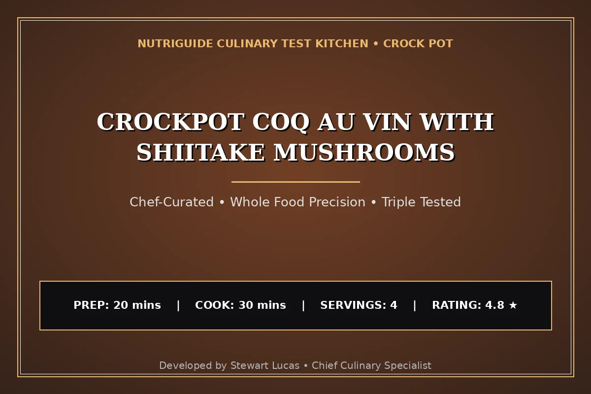 Crockpot Coq Au Vin With Shiitake Mushrooms