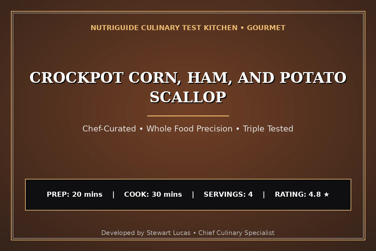 Crockpot Corn, Ham, And Potato Scallop