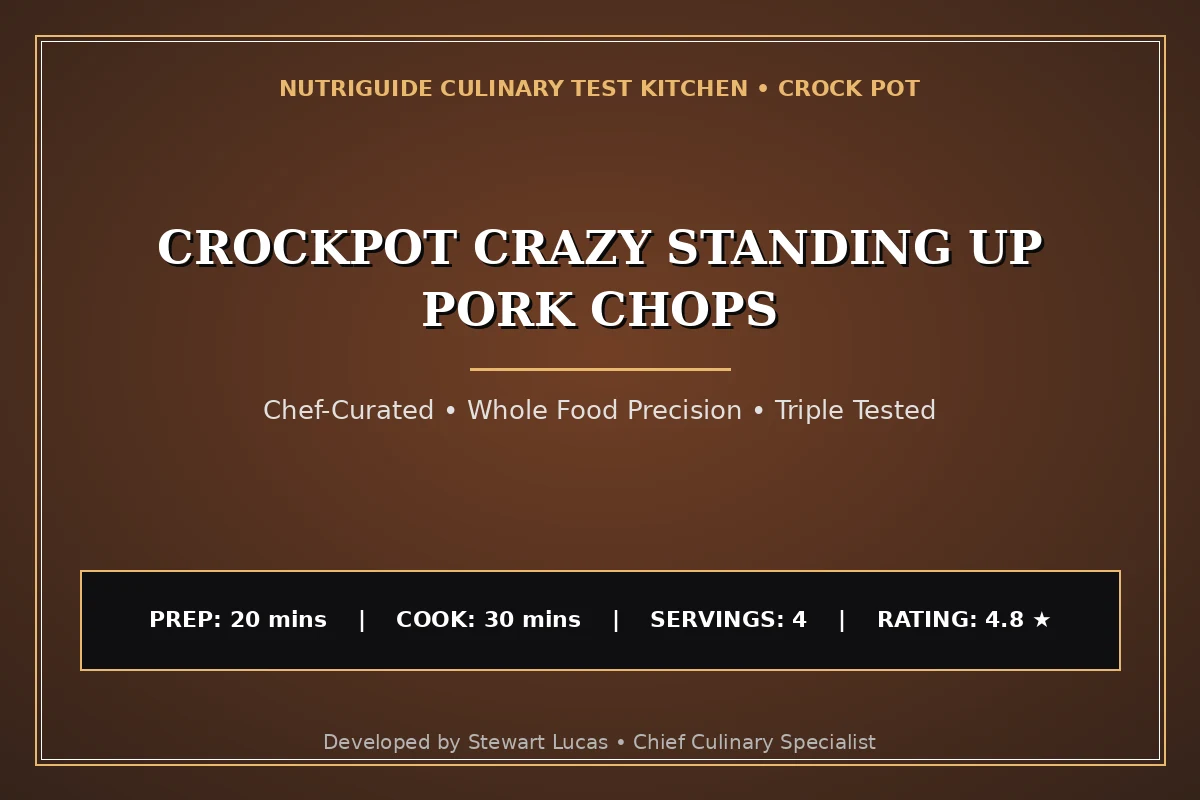 Crockpot Crazy Standing Up Pork Chops