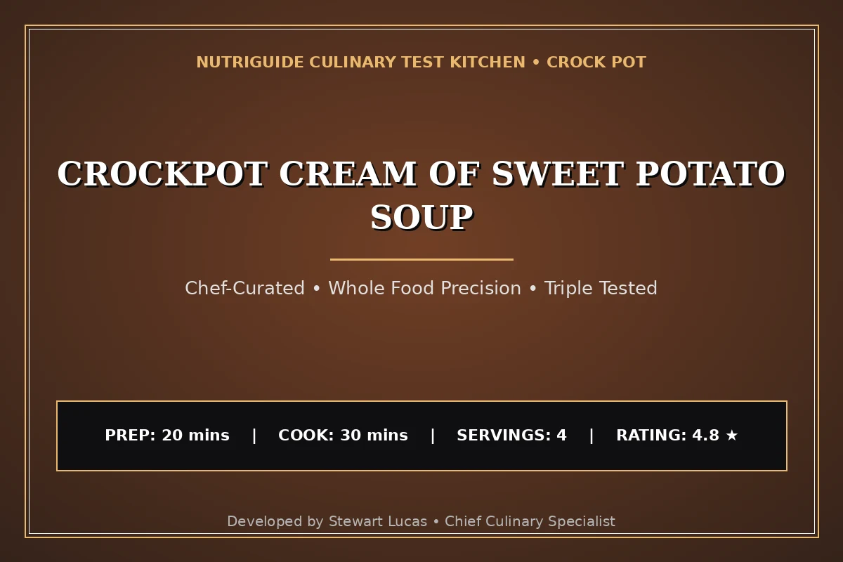 Crockpot Cream Of Sweet Potato Soup