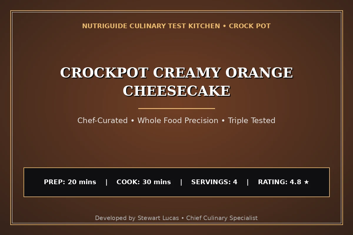 Crockpot Creamy Orange Cheesecake
