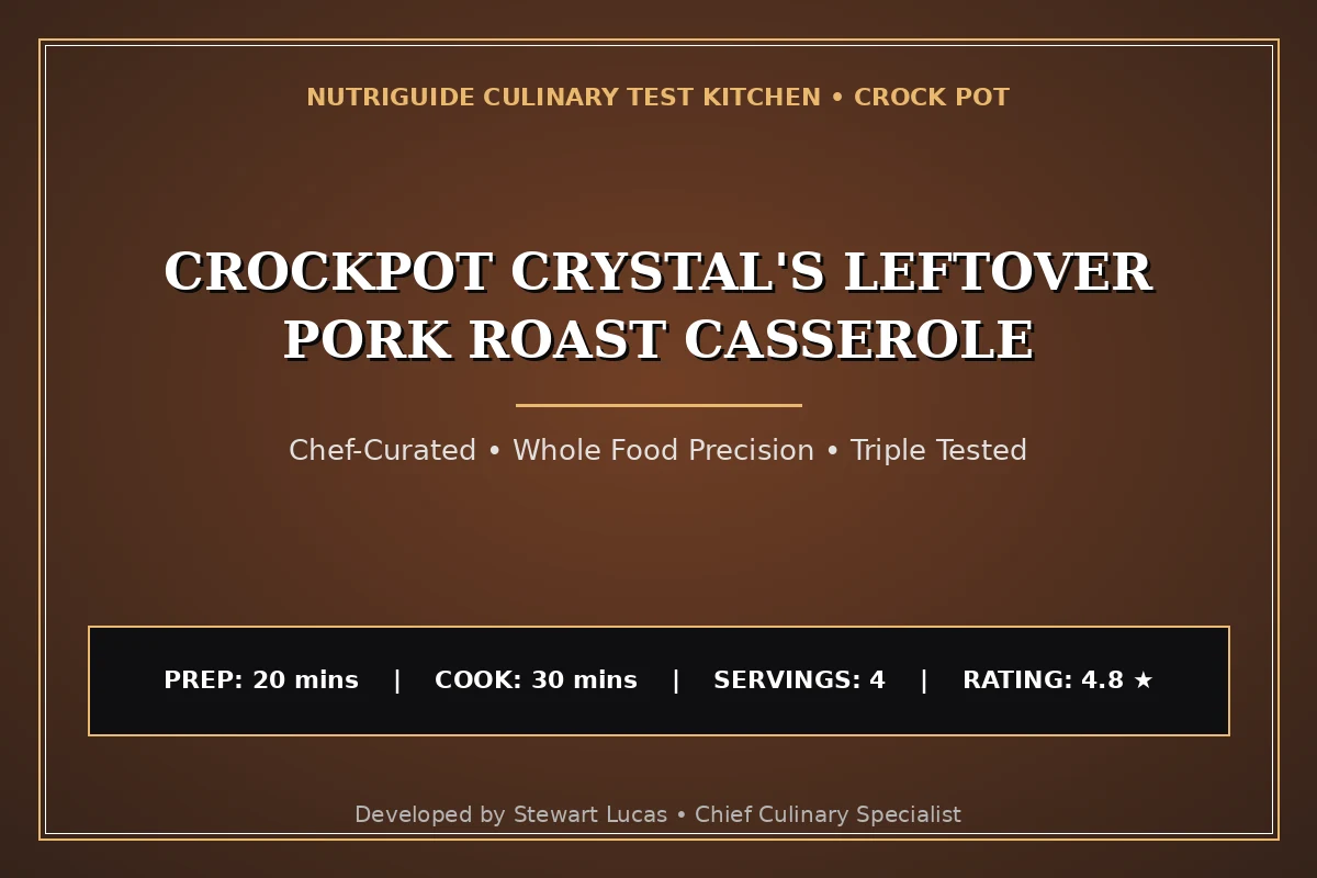 Crockpot Crystal'S Leftover Pork Roast Casserole