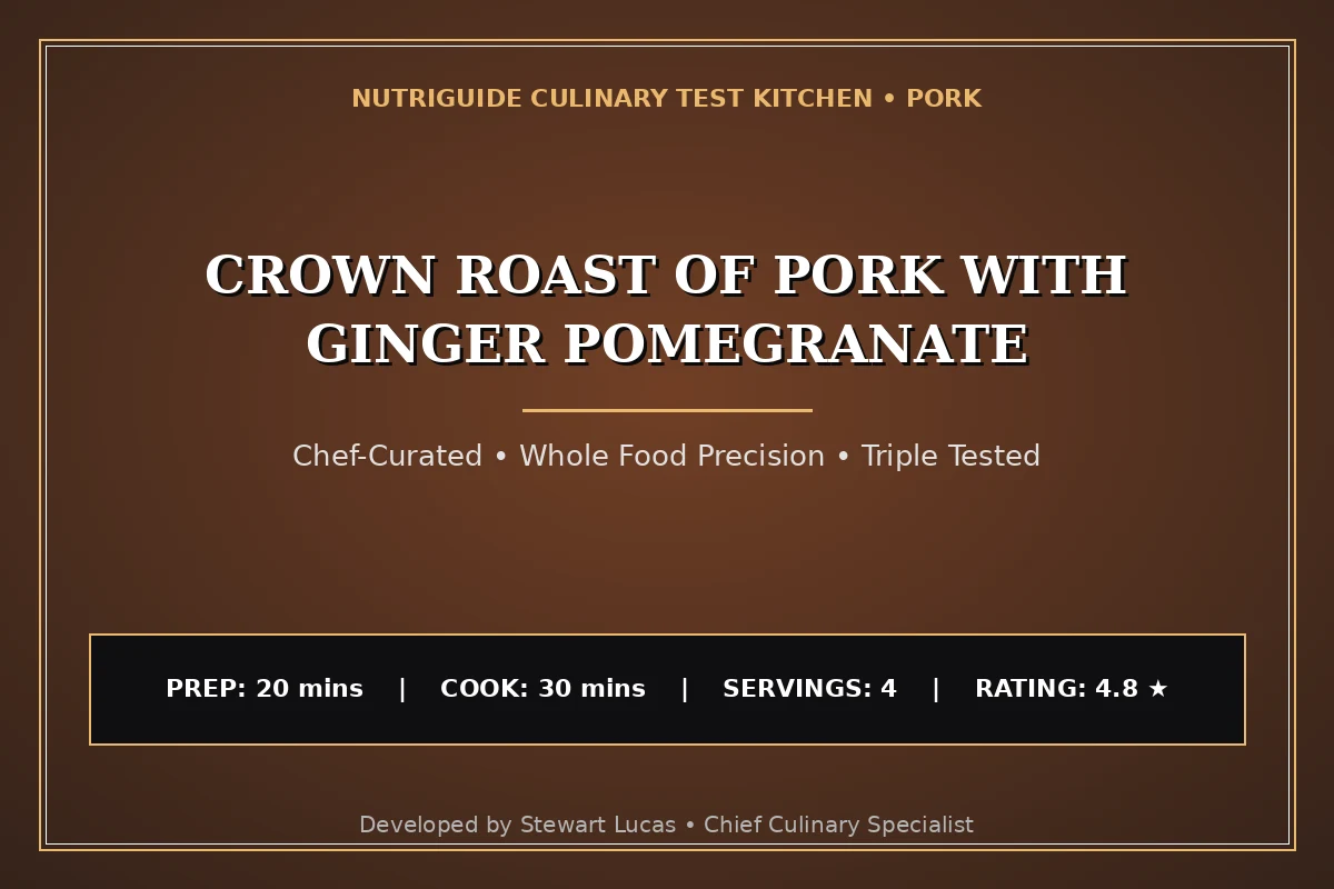 Crown Roast Of Pork With Ginger Pomegranate