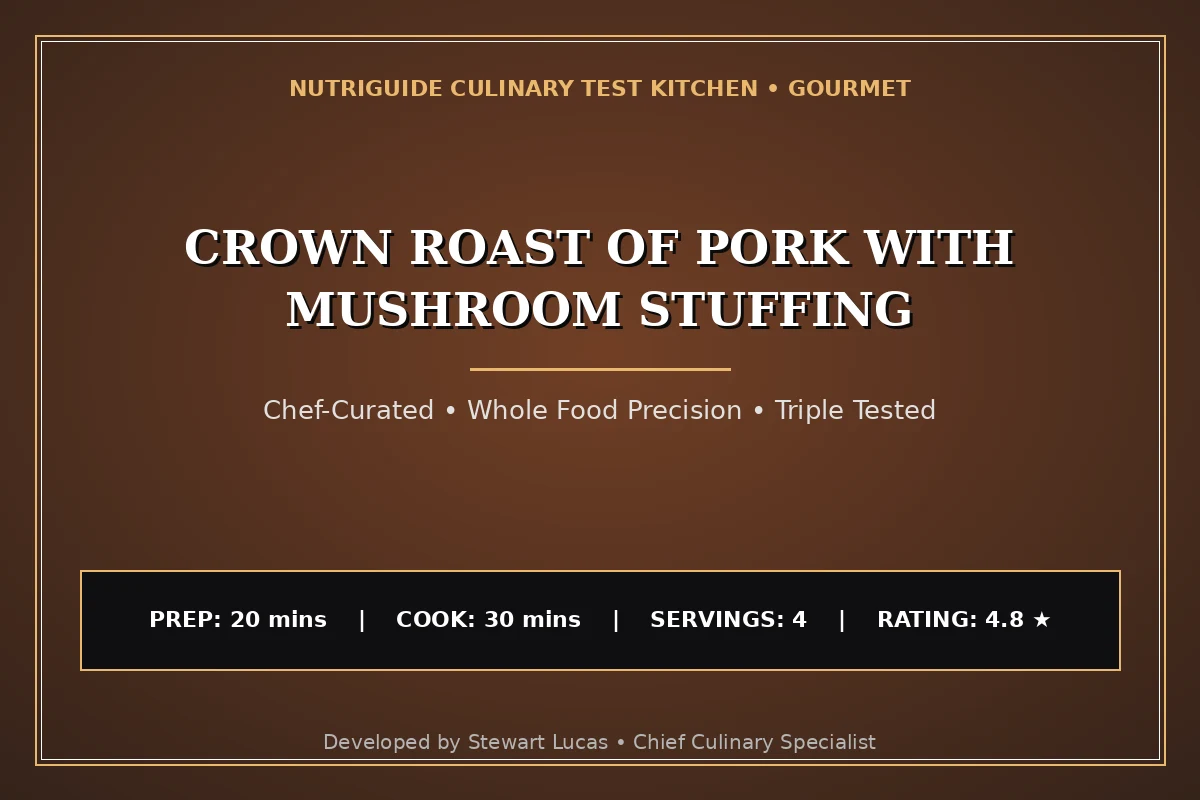 Crown Roast Of Pork With Mushroom Stuffing