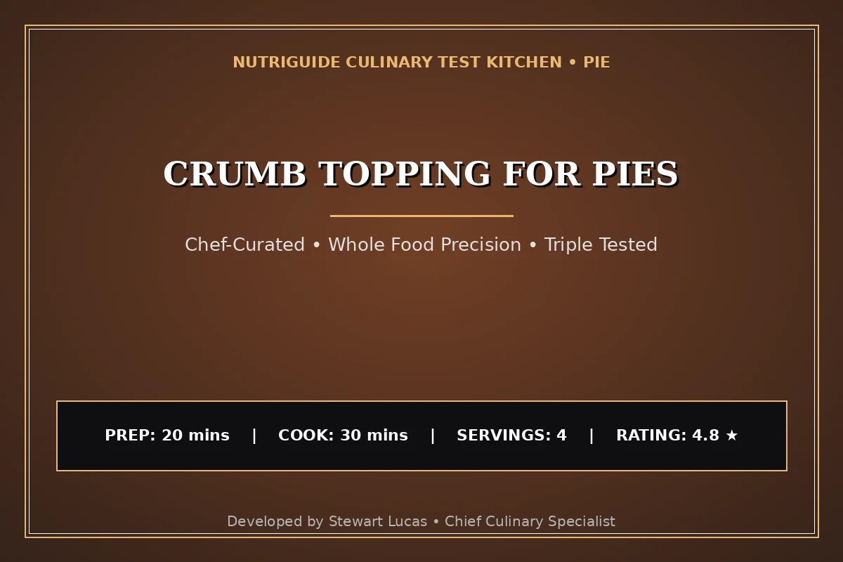 Crumb Topping For Pies