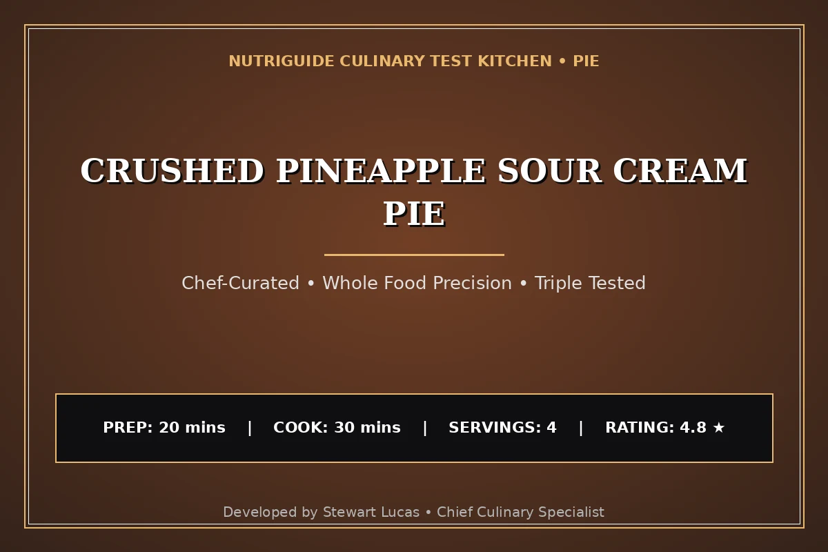 Crushed Pineapple Sour Cream Pie