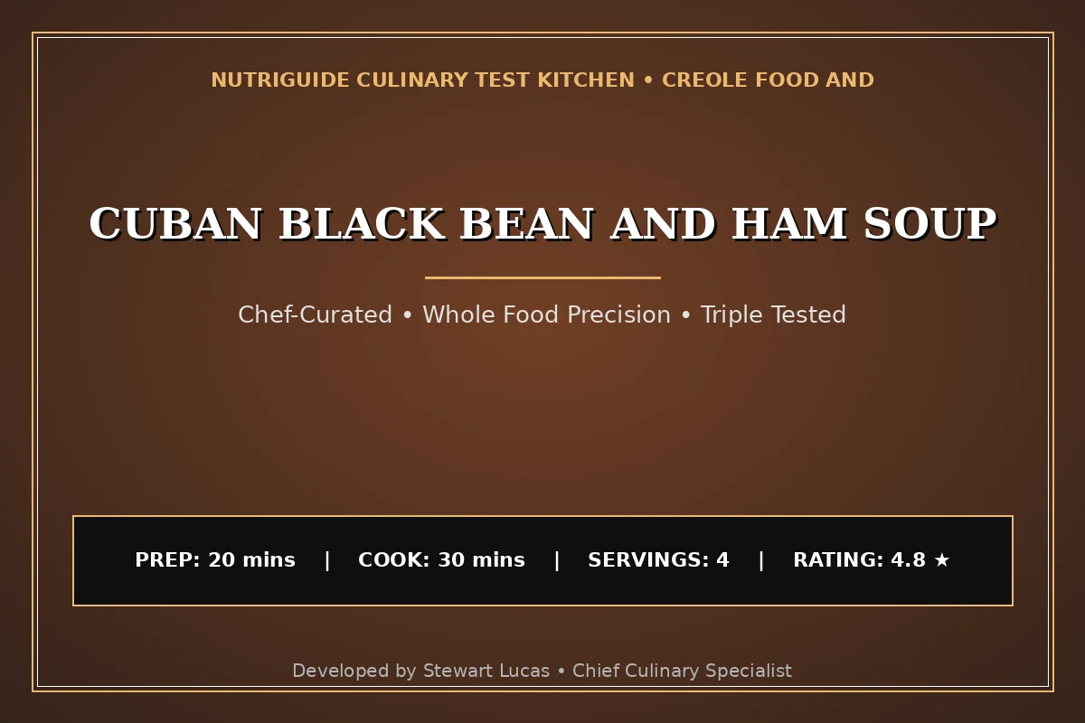 Cuban Black Bean And Ham Soup