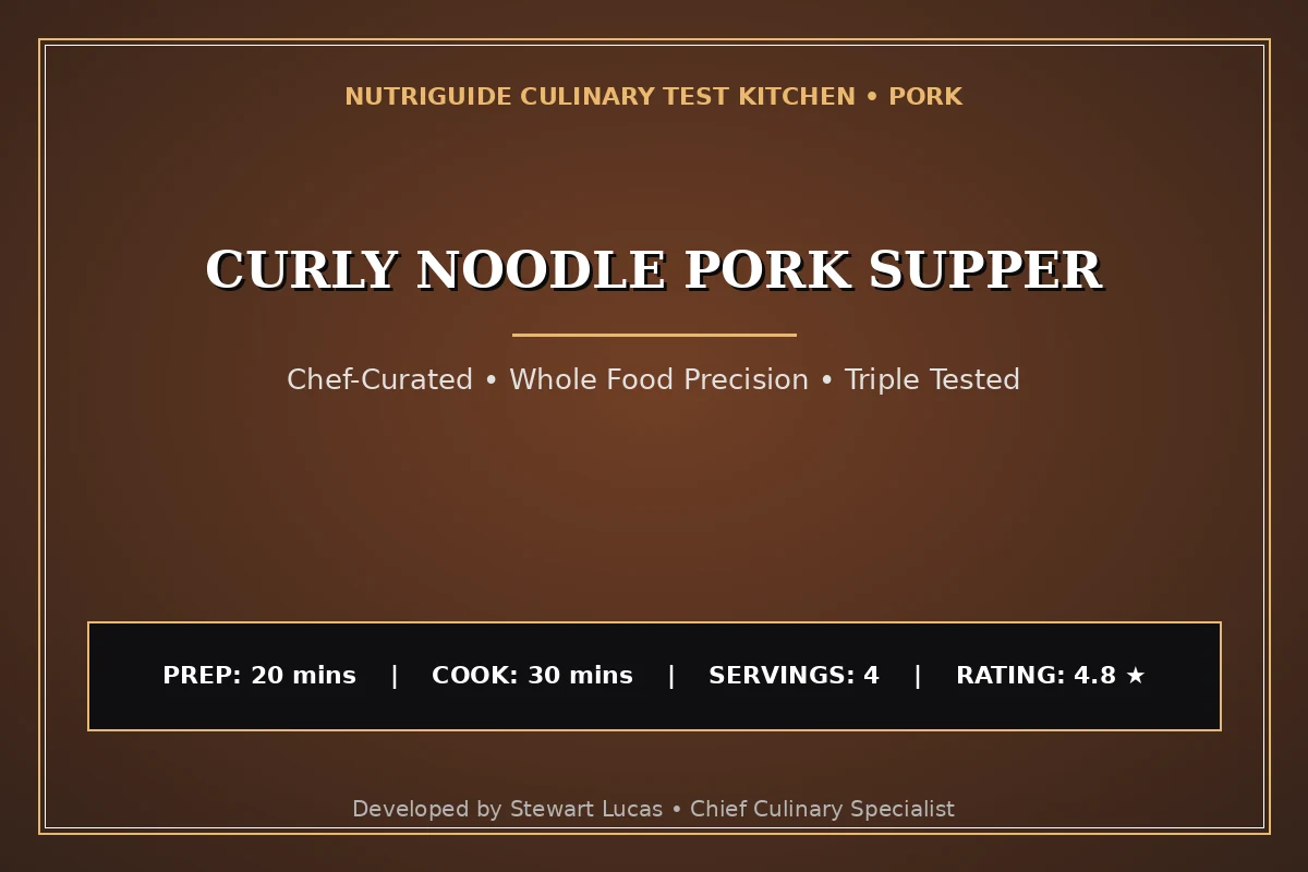 Curly Noodle Pork Supper