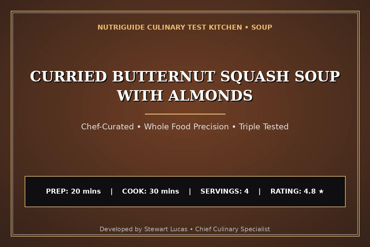 Curried Butternut Squash Soup With Almonds