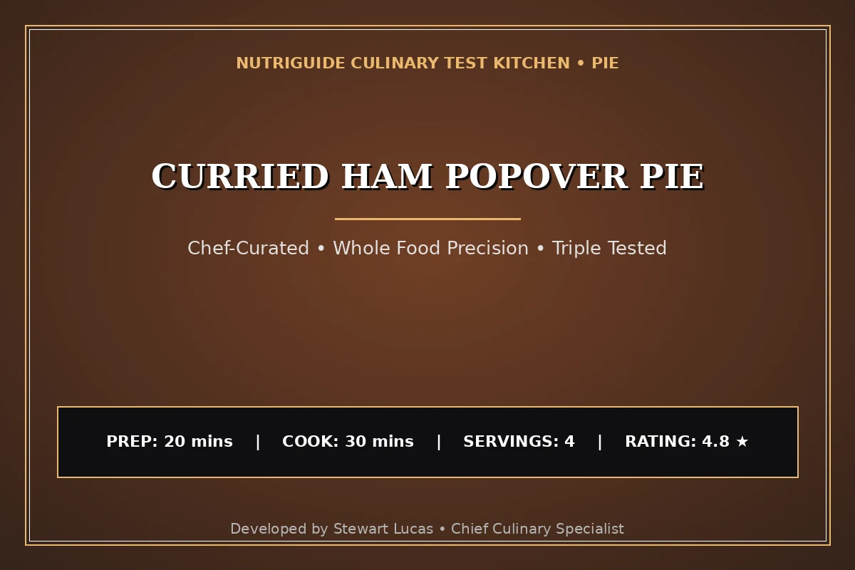 Curried Ham Popover Pie