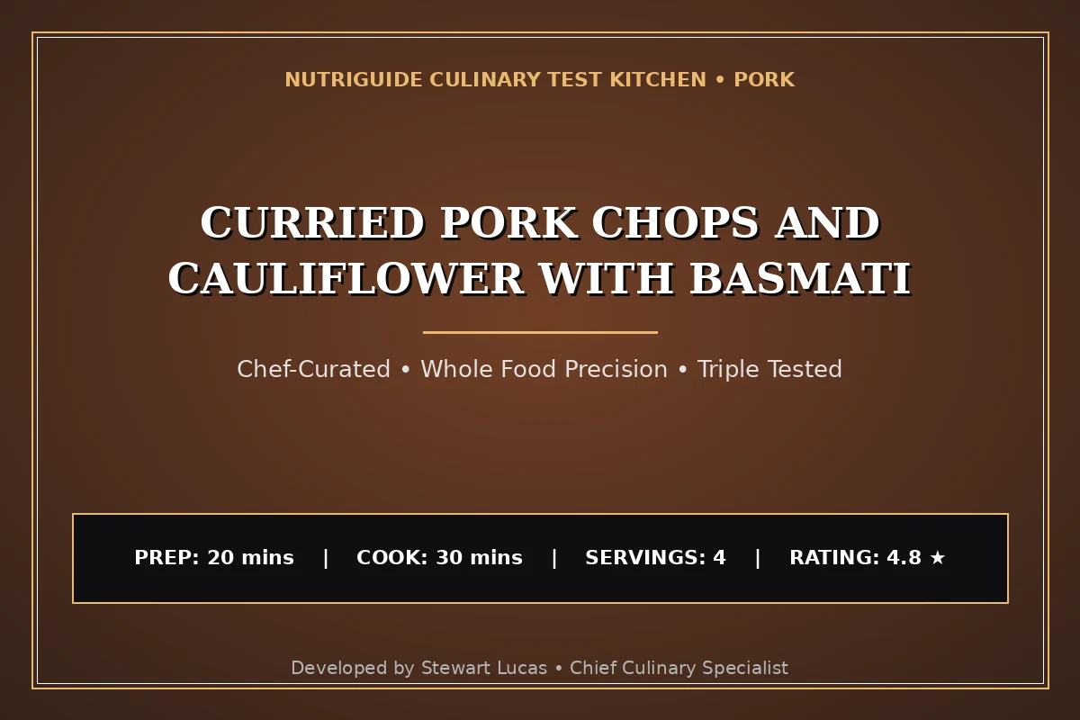 Curried Pork Chops And Cauliflower With Basmati