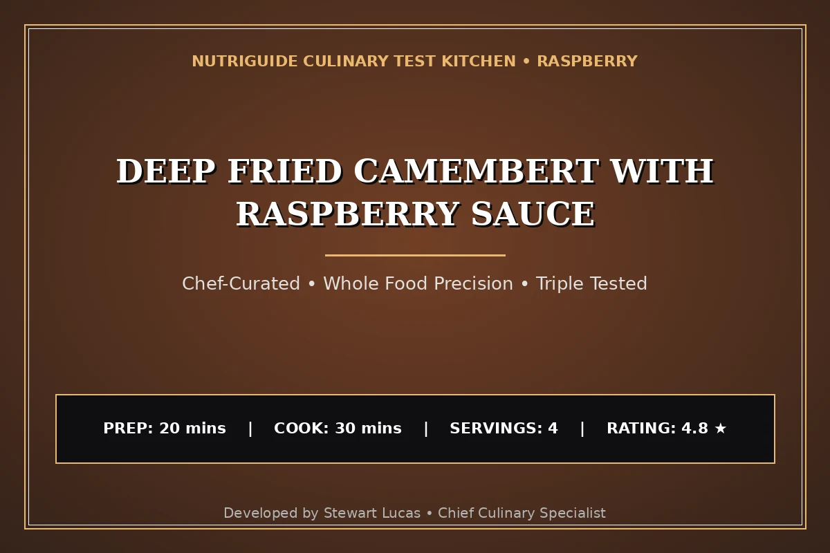 Deep Fried Camembert With Raspberry Sauce