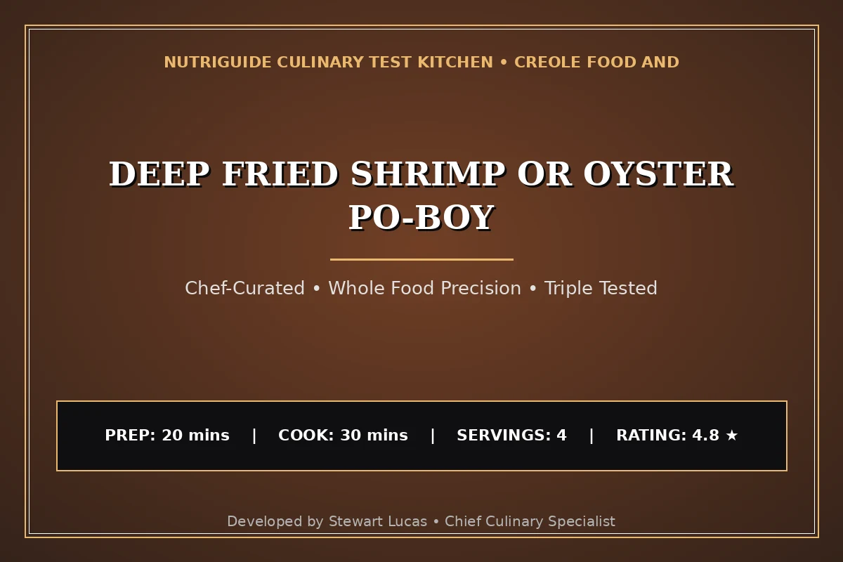 Deep Fried Shrimp Or Oyster Po-Boy