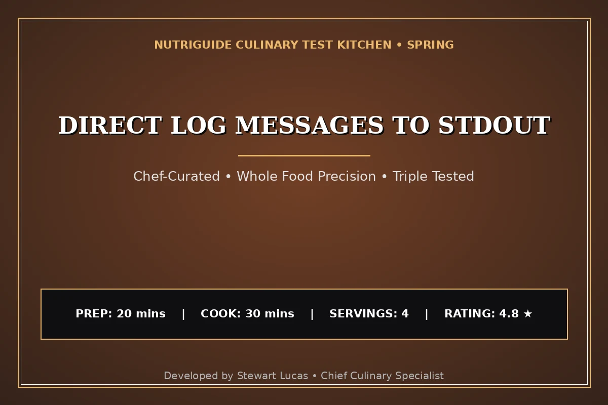 Direct Log Messages To Stdout