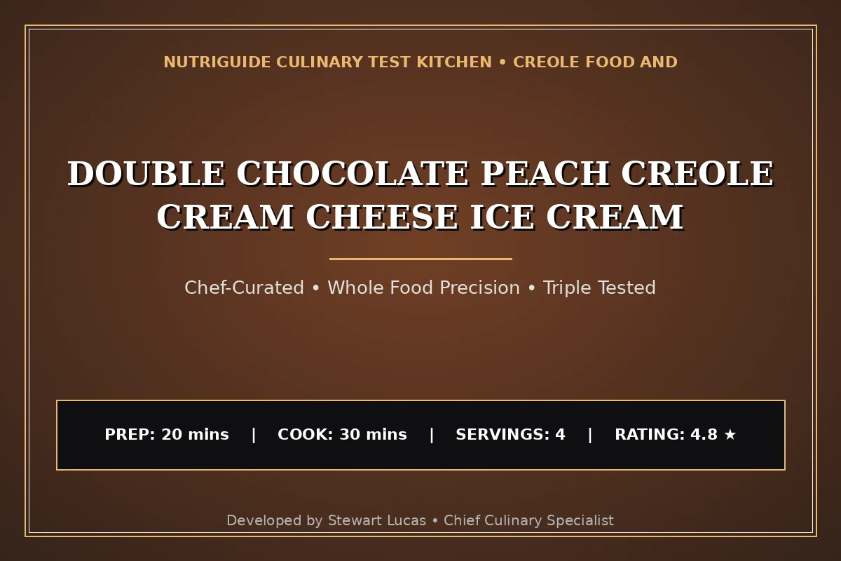 Double Chocolate Peach Creole Cream Cheese Ice Cream