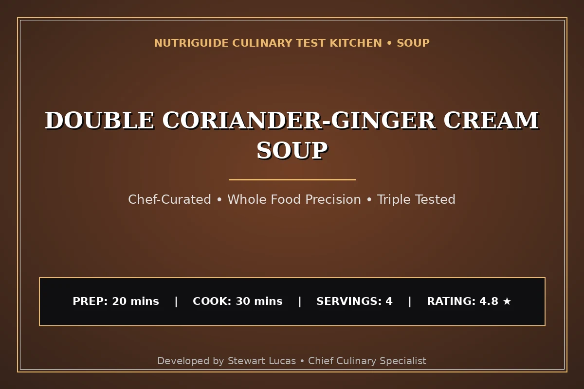 Double Coriander-Ginger Cream Soup