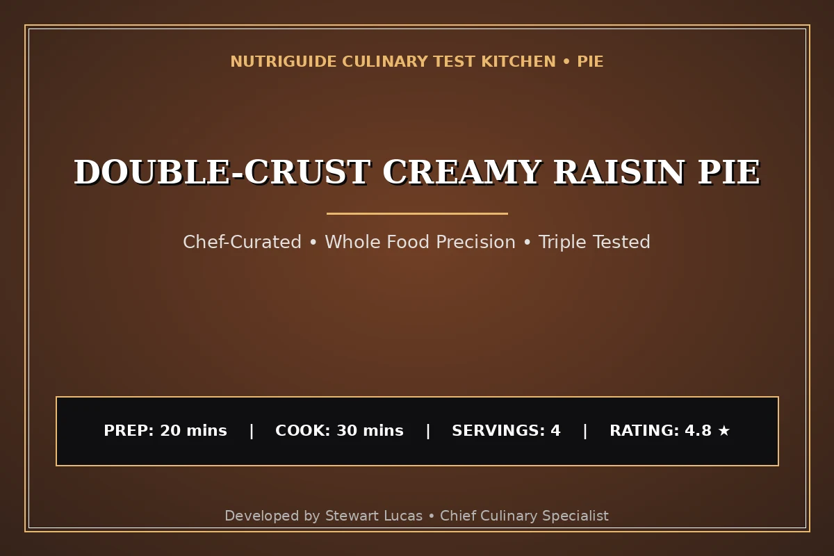 Double-Crust Creamy Raisin Pie