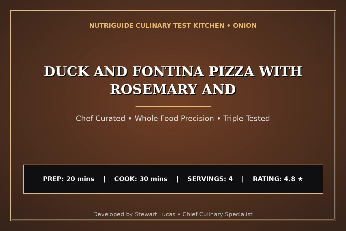 Duck And Fontina Pizza With Rosemary And