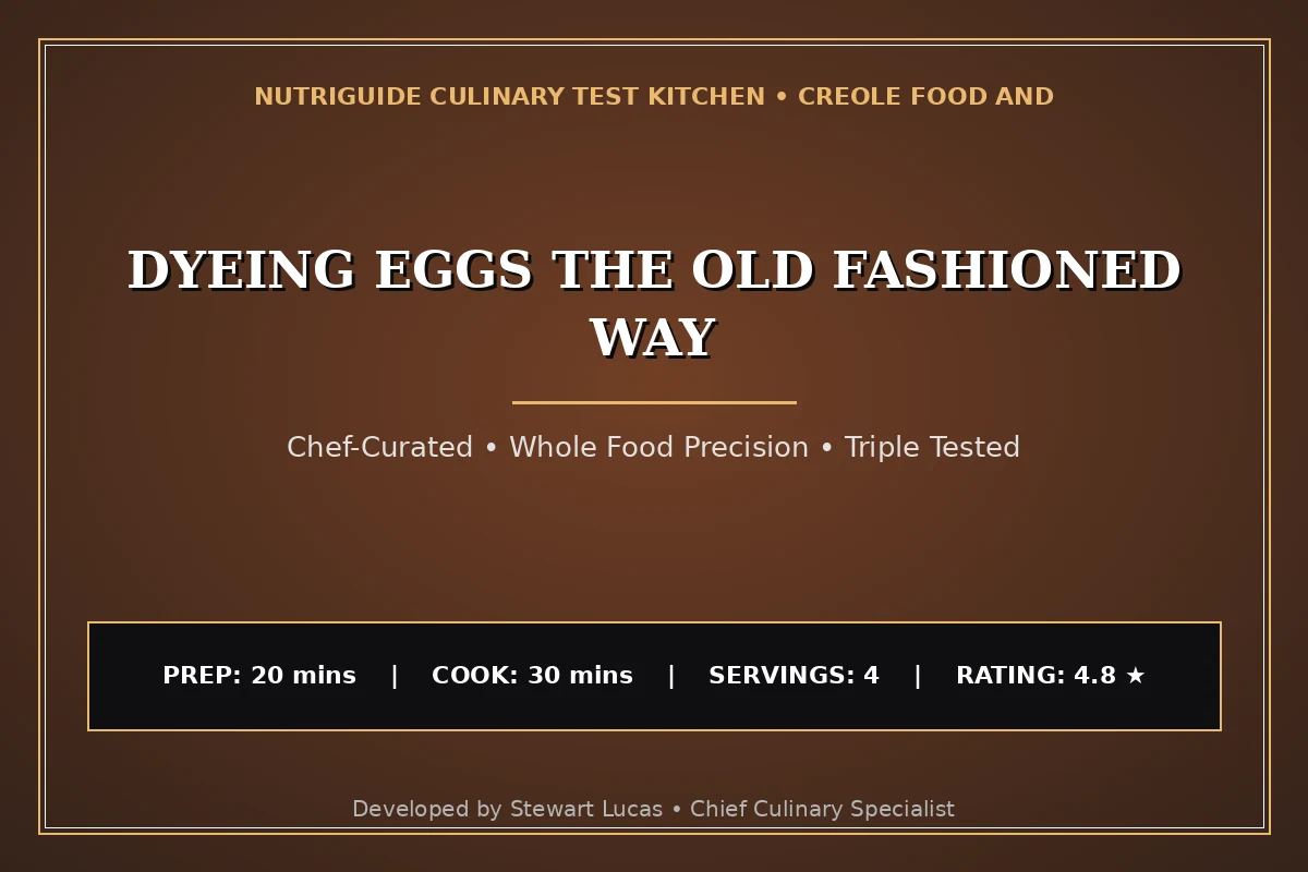 Dyeing Eggs The Old Fashioned Way