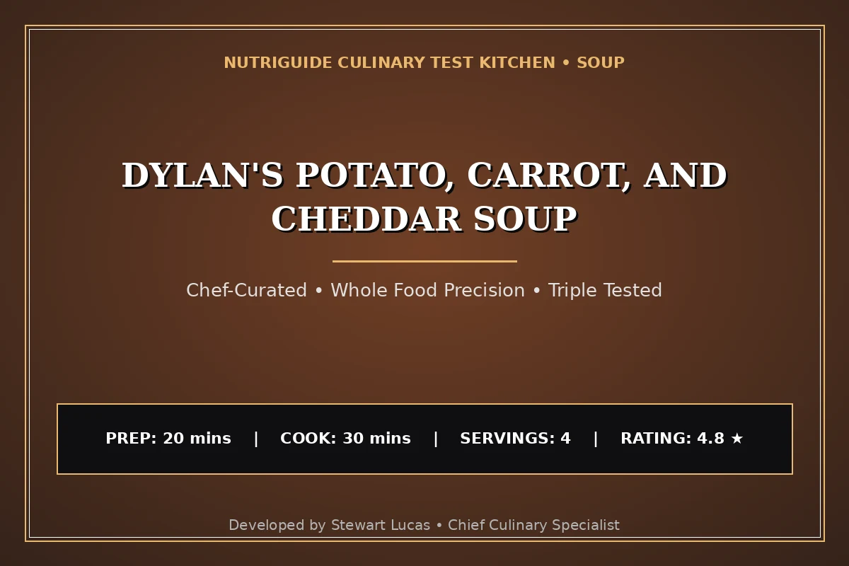 Dylan'S Potato, Carrot, And Cheddar Soup