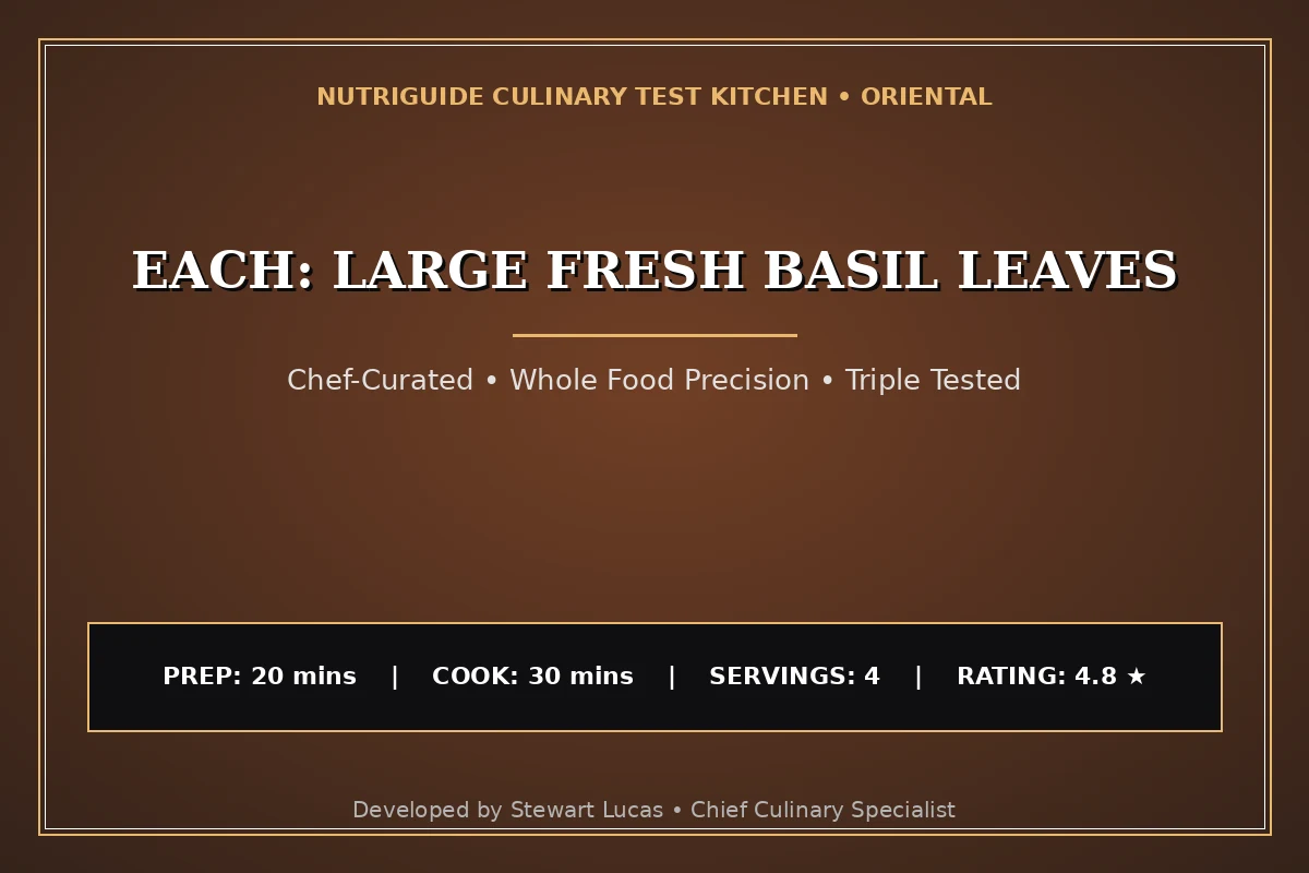Each: Large Fresh Basil Leaves