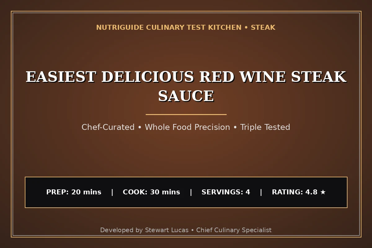 Easiest Delicious Red Wine Steak Sauce