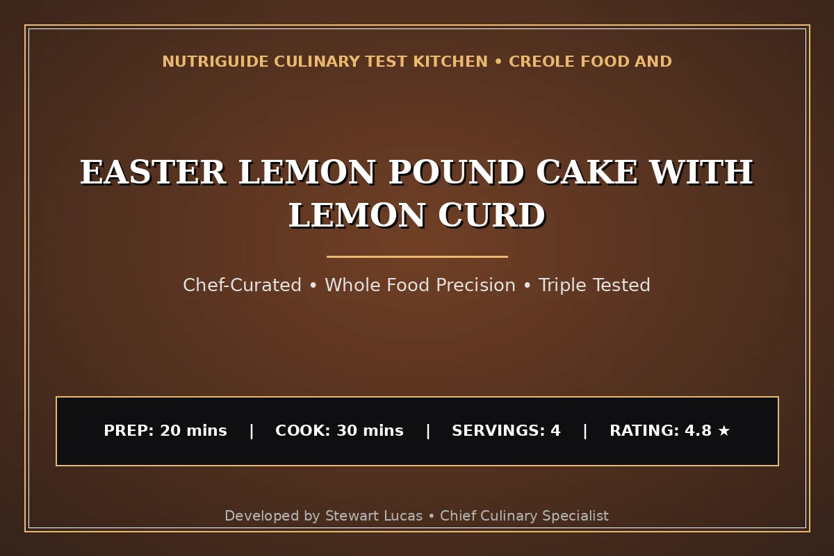 Easter Lemon Pound Cake With Lemon Curd