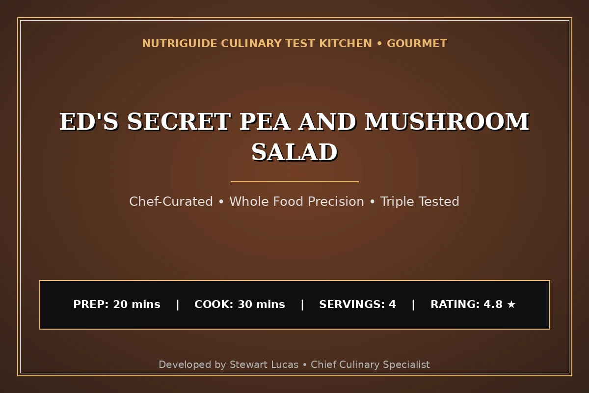 Ed'S Secret Pea And Mushroom Salad
